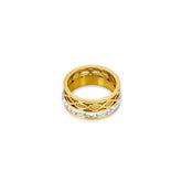 Anel Mosaico Banhado a Ouro 18K