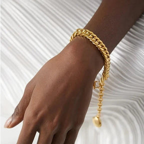 Pulseira Elos Groumet com Concha Ouro 18K