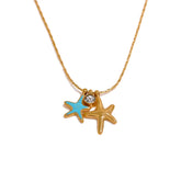 Colar com Pingente Estrela do Mar e Zircônia