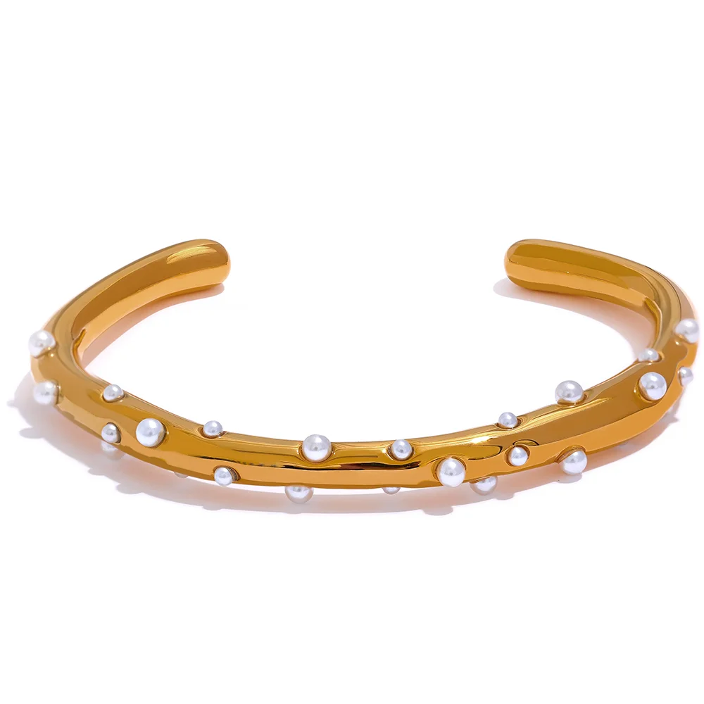 Bracelete com Minis Pérolas a Ouro 18K